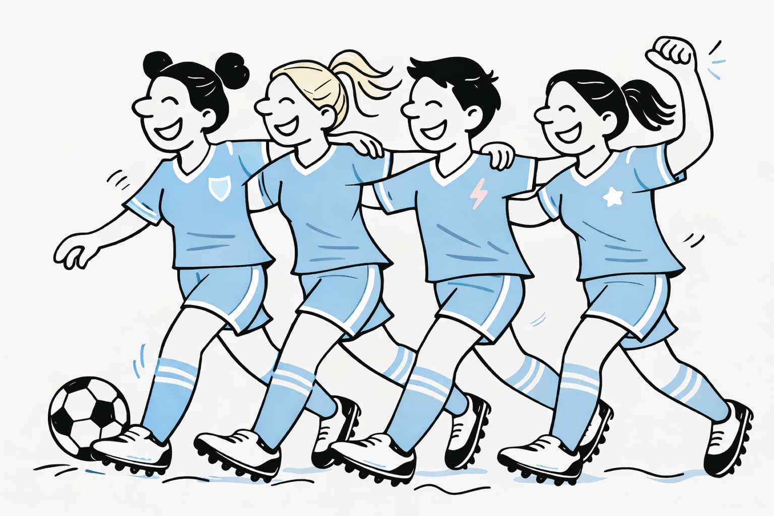 Women football players